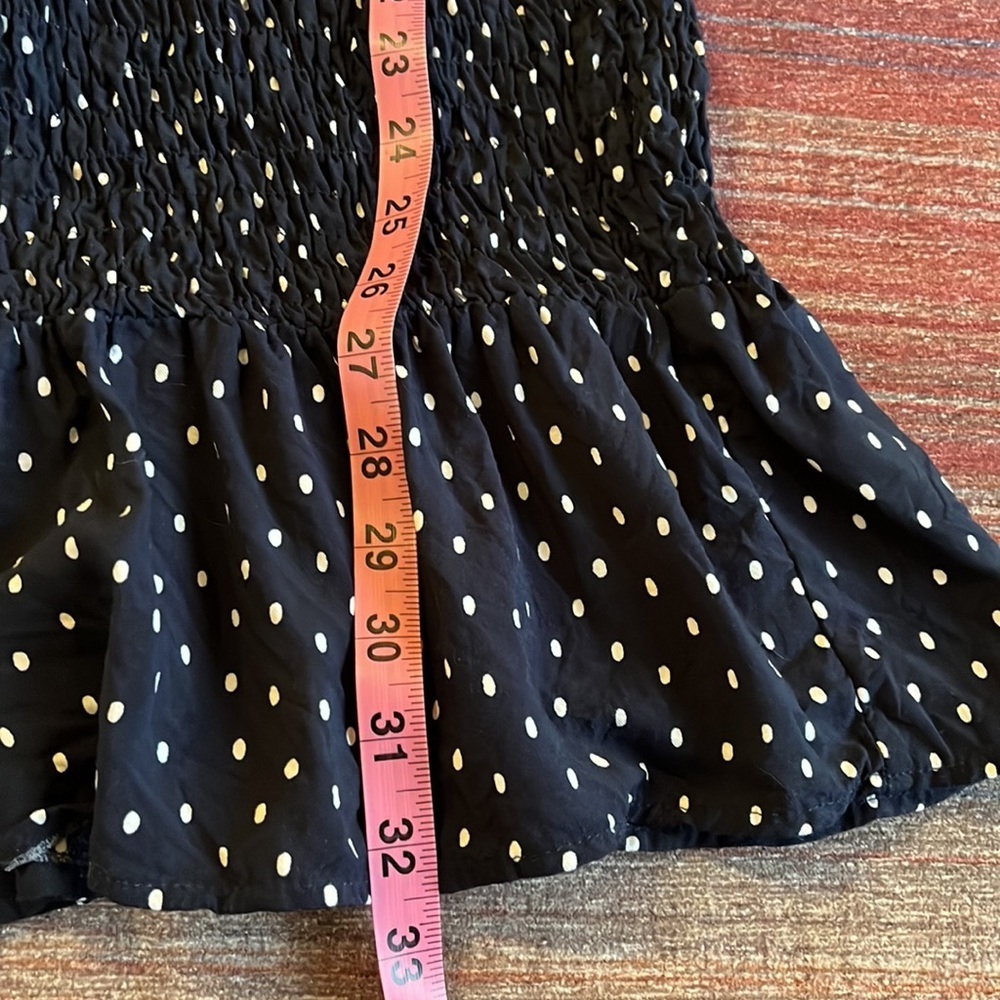 Topshop Smocked Polka Dot Mini Dress Size 6 - Picture 10 of 14